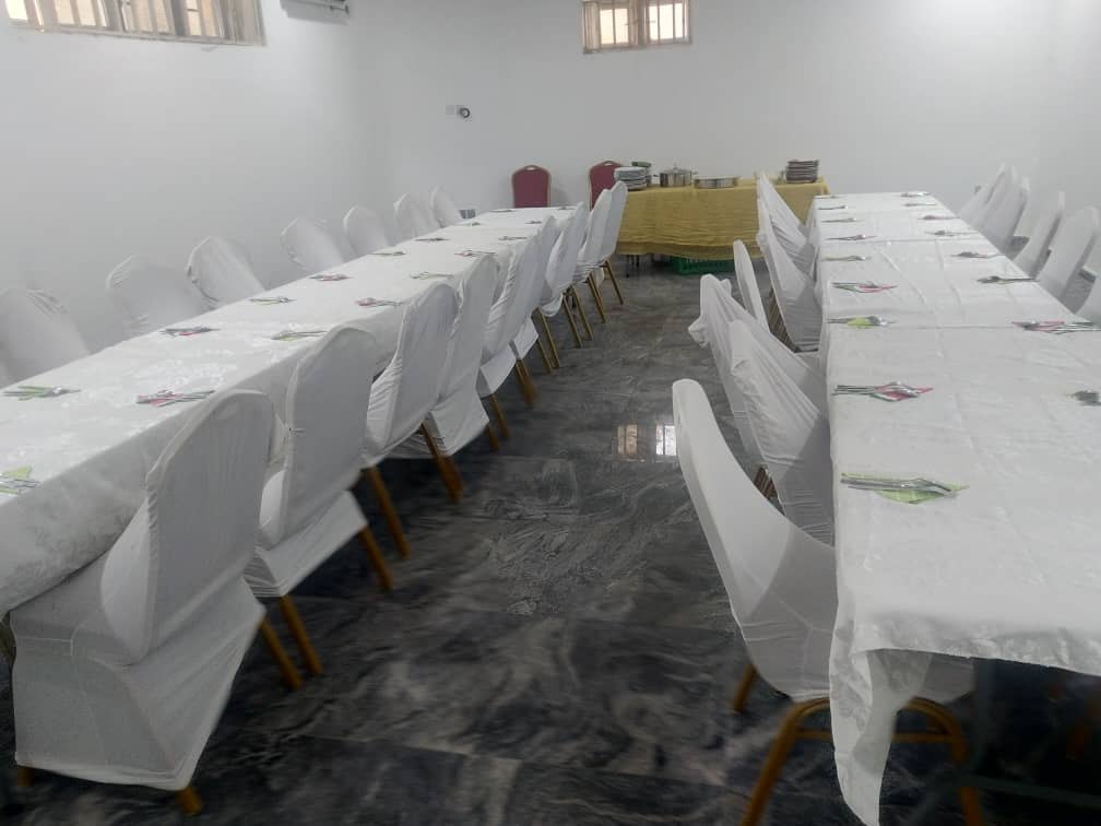 Underground Conference Hall 4 set with long tables